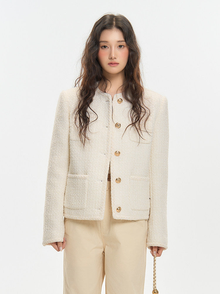 Chunky Tweed Short Jacket KIP0005