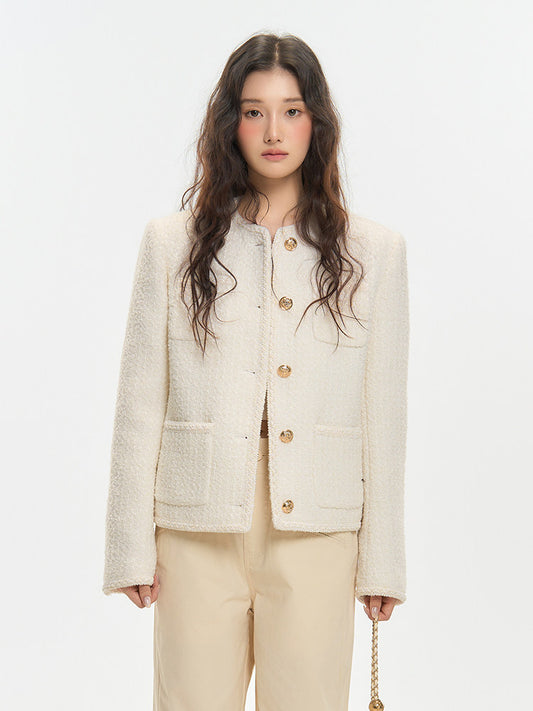 Chunky Tweed Short Jacket KIP0005