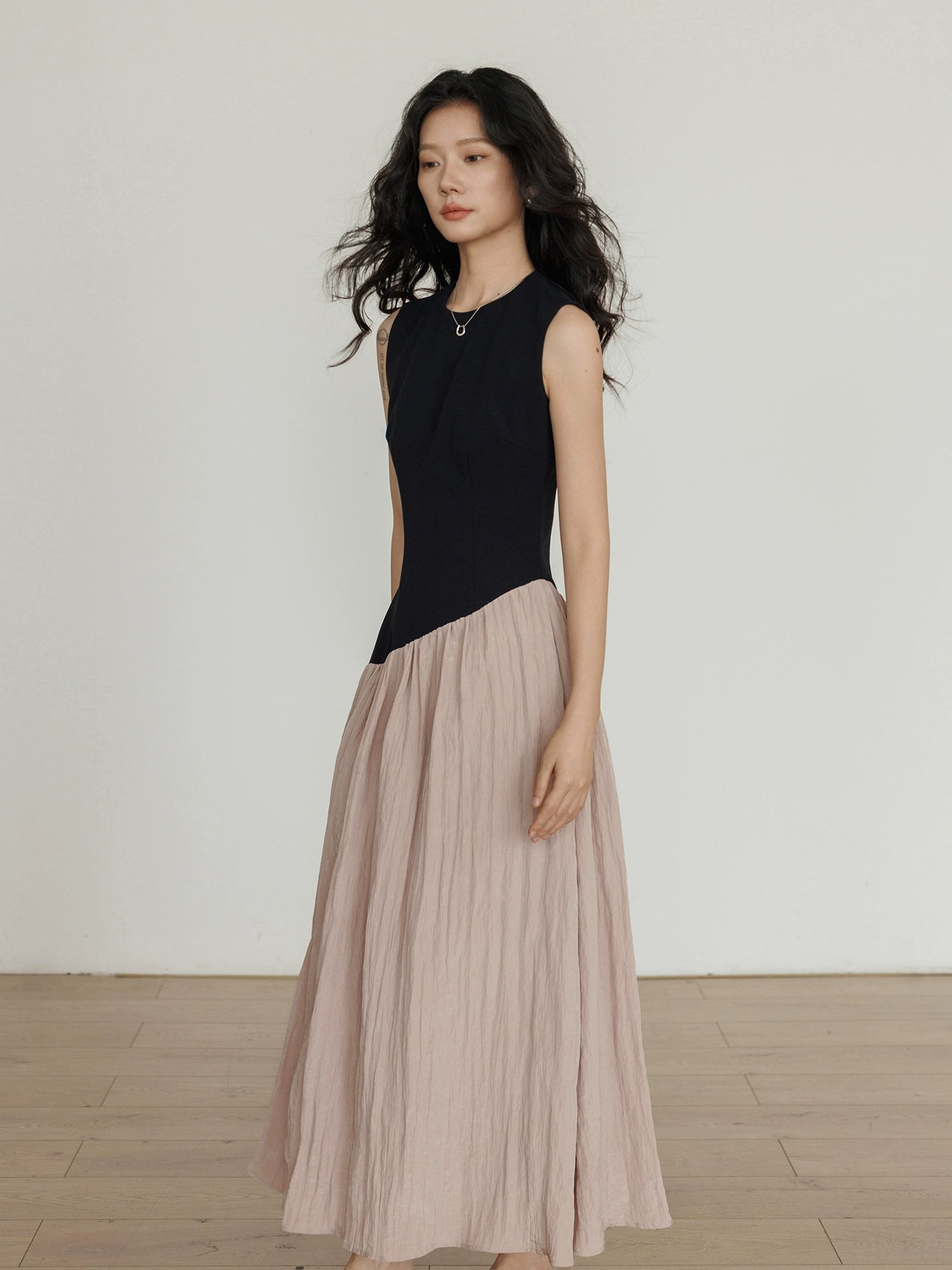 Fake Layered Long Dress VAS0126