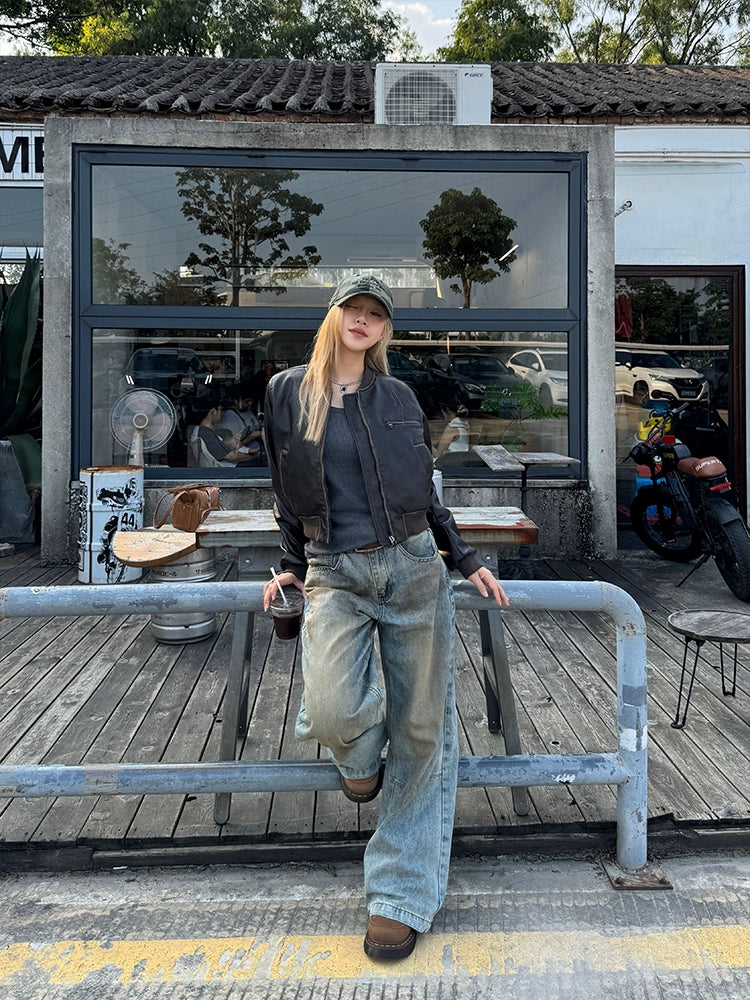 Vintage Loose Wide Denim Pants CYE0013