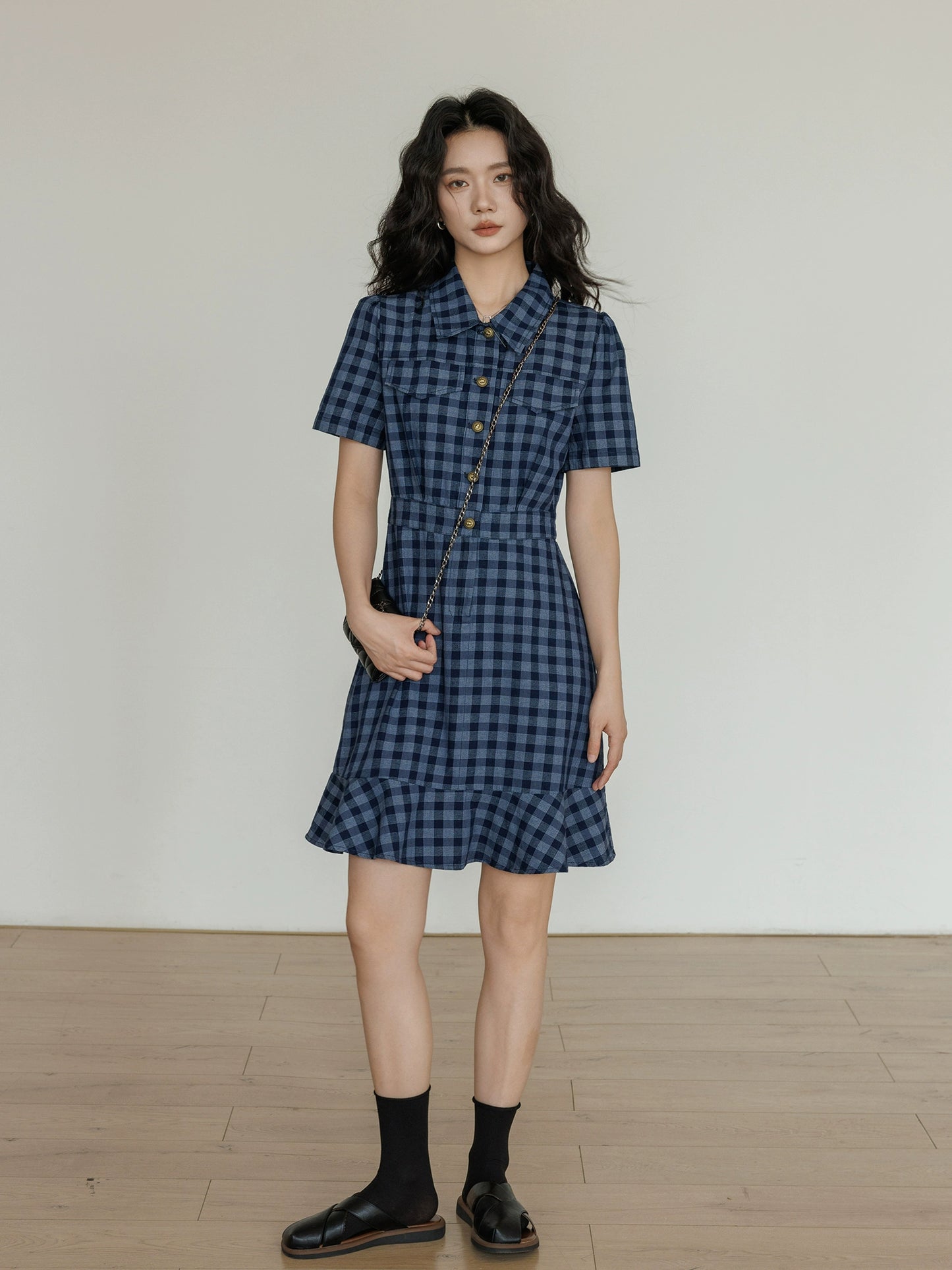 Paid Shirt Dress VAS0114
