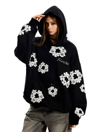 Floral Full-Print Hoodie  ZTS0022