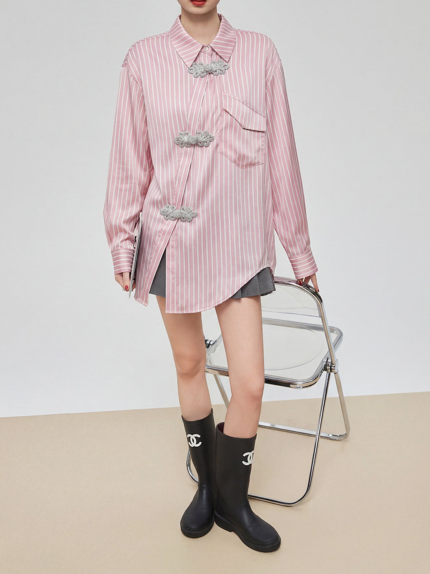 Chinese-style Long-Sleeve Shirt FER0047