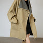 Khaki Plaid Patchwork Trench Coat  SUY0005