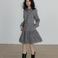 Long-Sleeve Shirt Flare Dress VAS0157