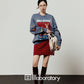 Cat Print Retro Sweatshirt/Retro Polka Dot Skirt LLA0607
