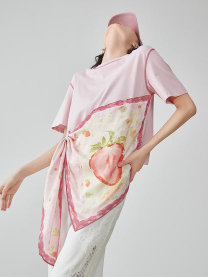 Scarf Layered Style Design Top FER0292