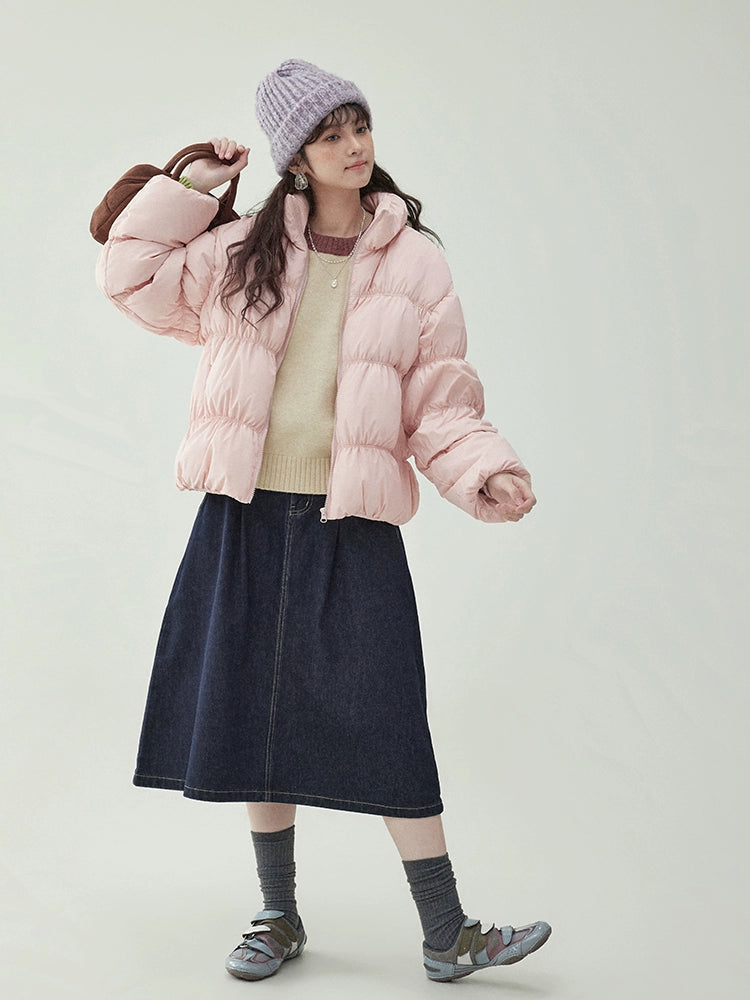 Stand Collar Fluffy Down Jacket AMU0043