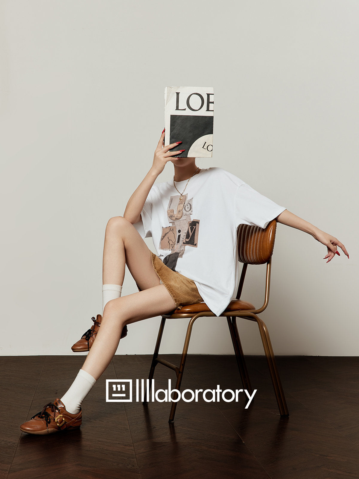Letter Print Short-Sleeve T-Shirt LLA0651