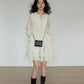 Round Neck Linen Long Sleeve Dress VAS0152