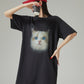 Cat Print T-Shirt Dress FER0284