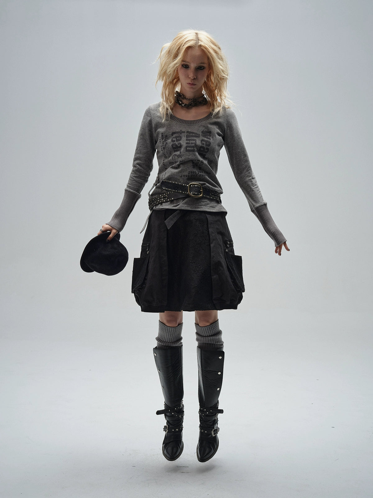 Lace Balloon A-Line Skirt WAT0009