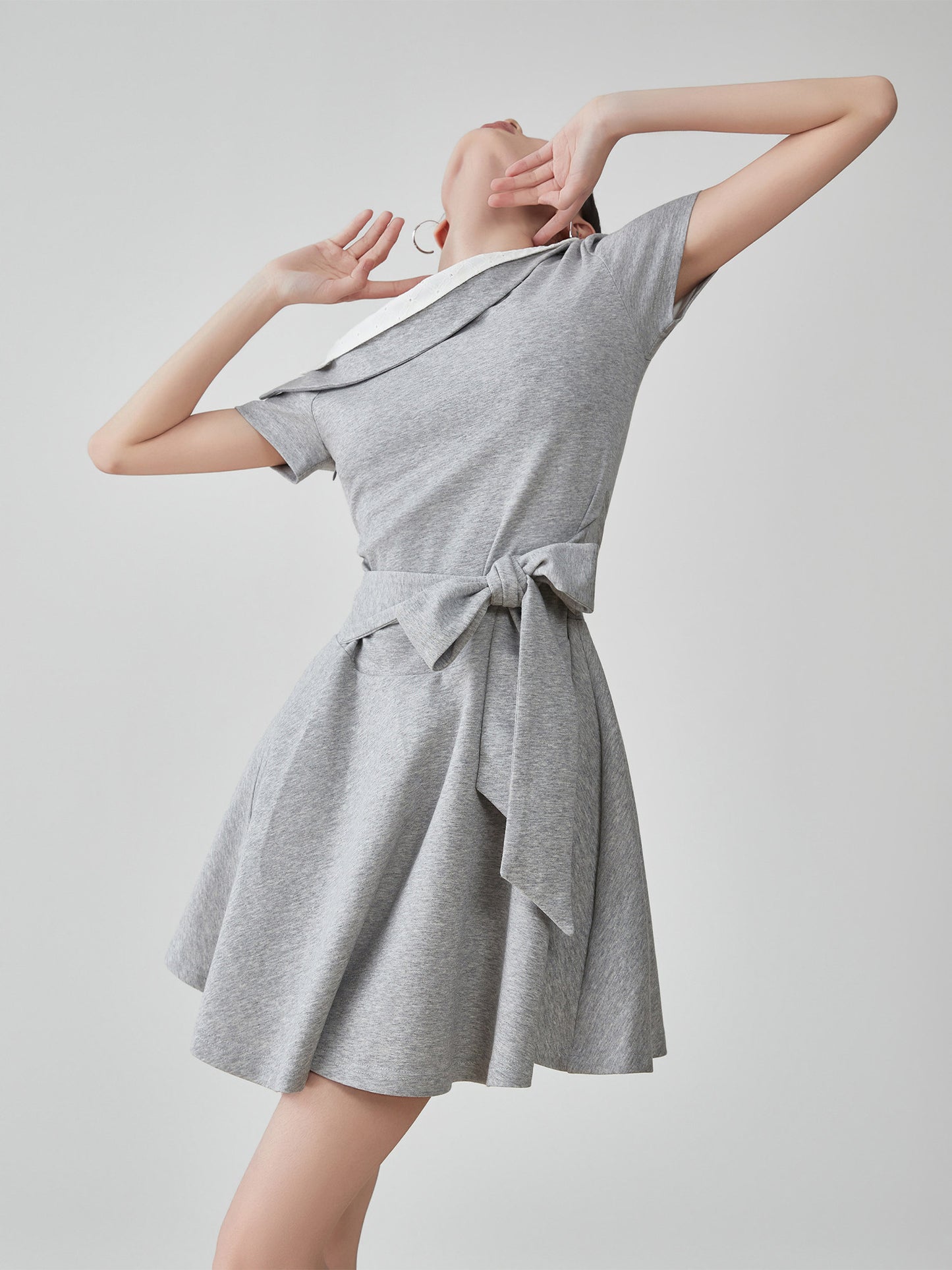 Off-Shoulder Layered Flared Mini Dress FER0277