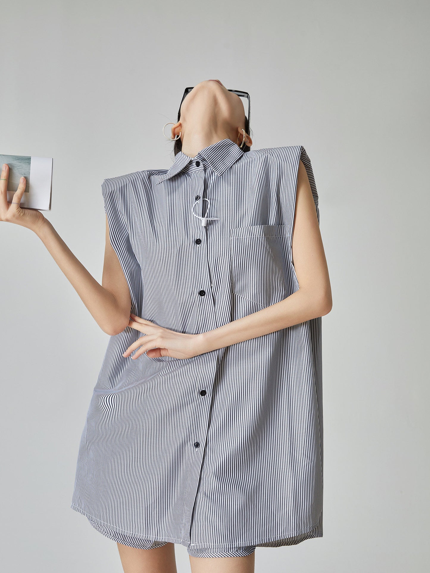 Striped Sleeveless Shirt / Shorts FER0087
