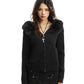Faux Fur Zip Knit Top BGS0042