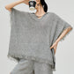 Poncho-Style Summer Knit Top / Half Pants FER0310