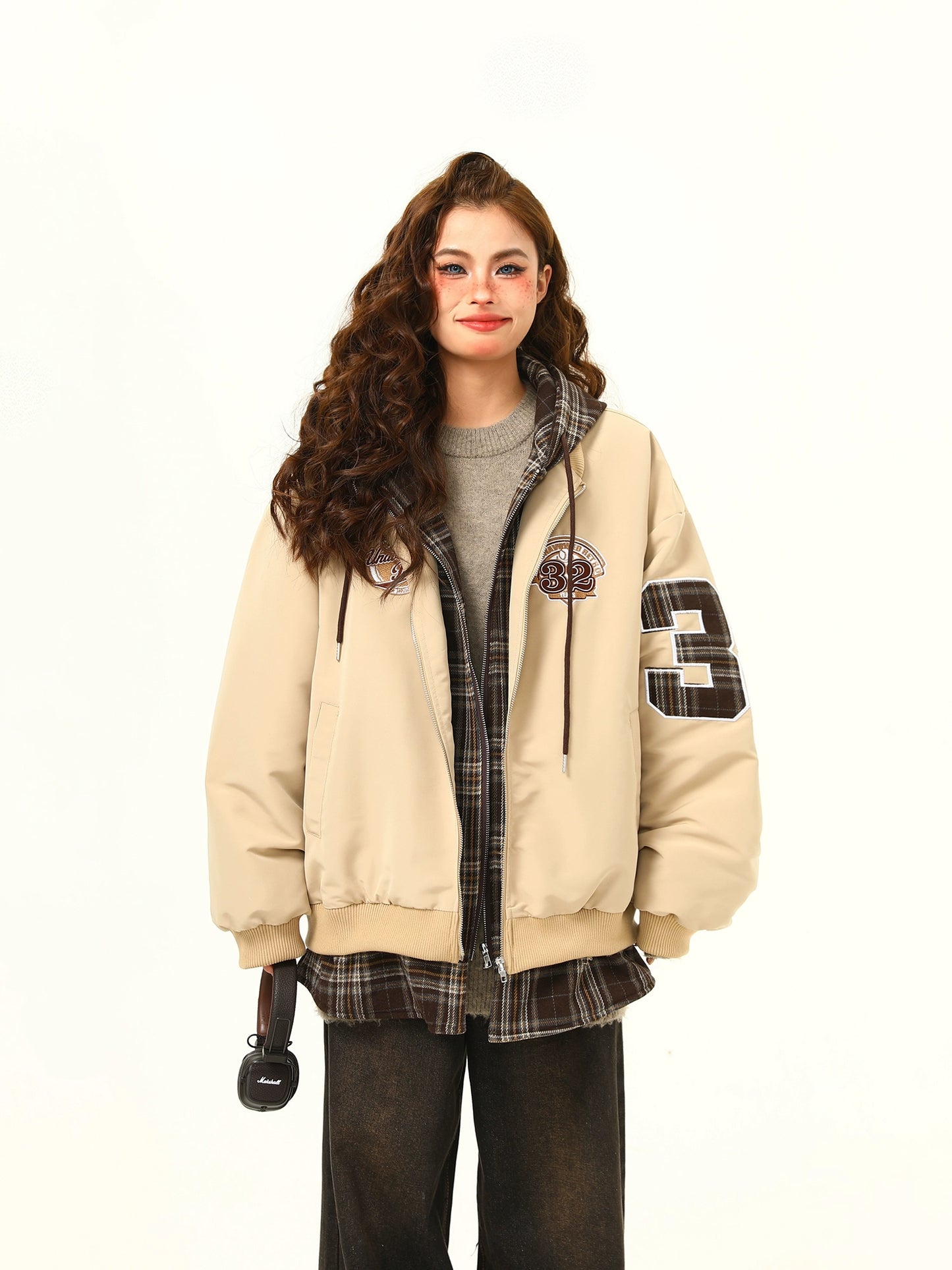 Layered Style Zip Up Hoodie WDZ0036
