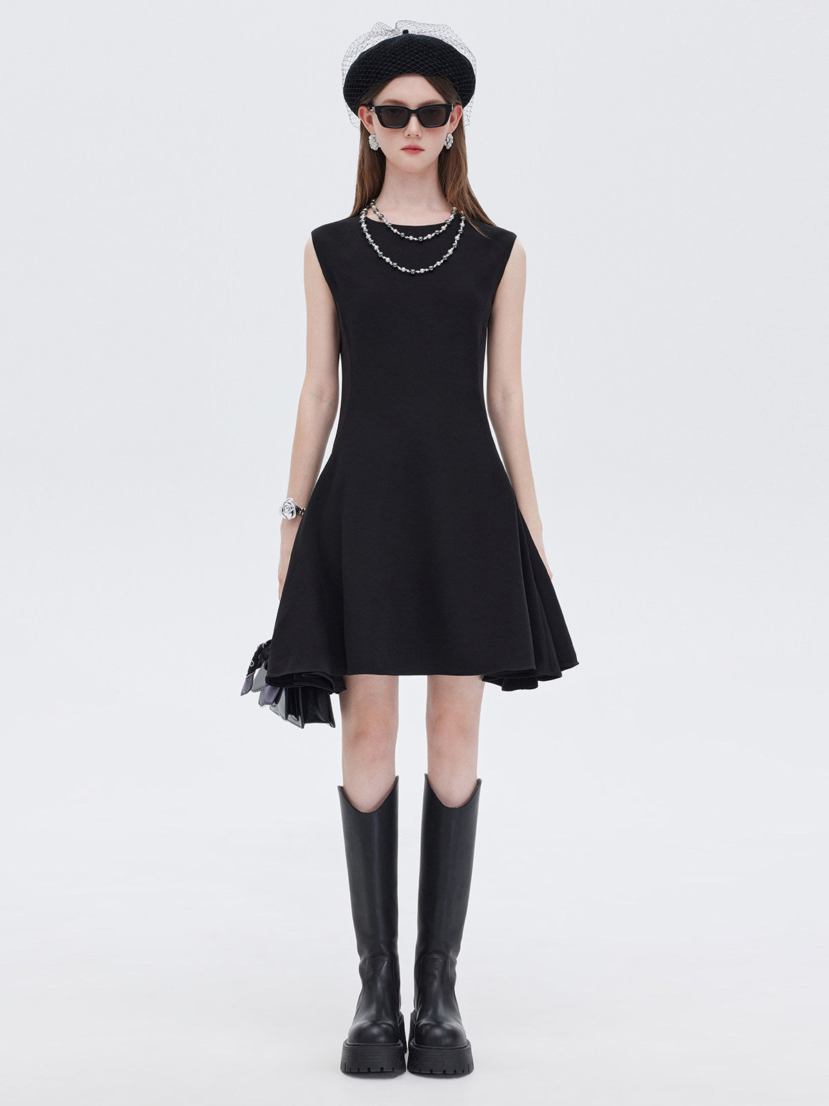 Asymmetry Sleeveless Dress SHN0018