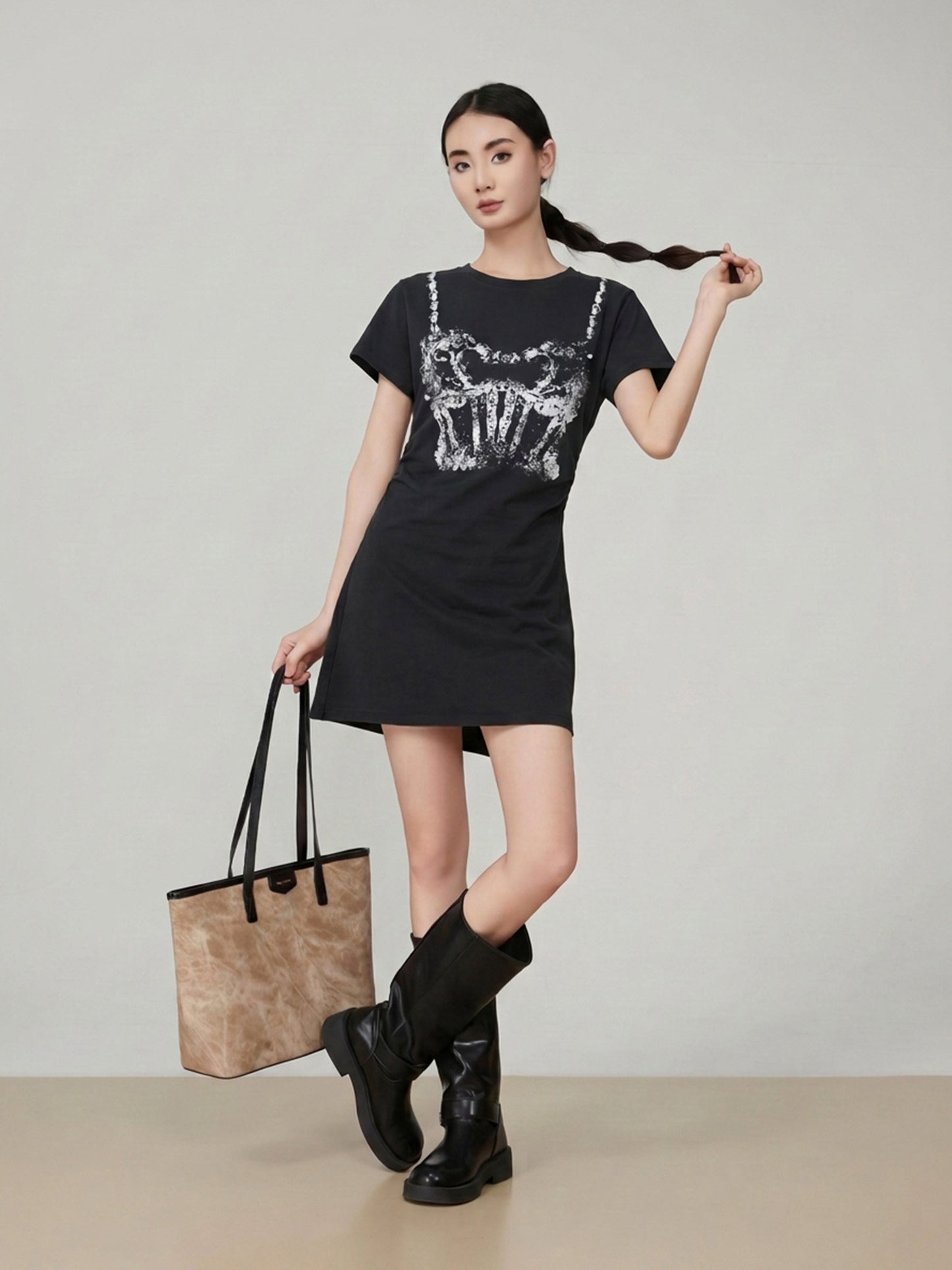 Corset Print Mini Dress FER0262