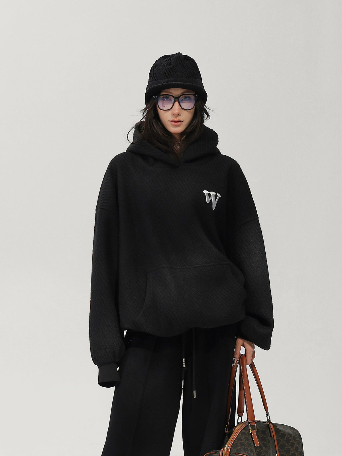 Wool Oversized Pullover Hoodie ACS0384