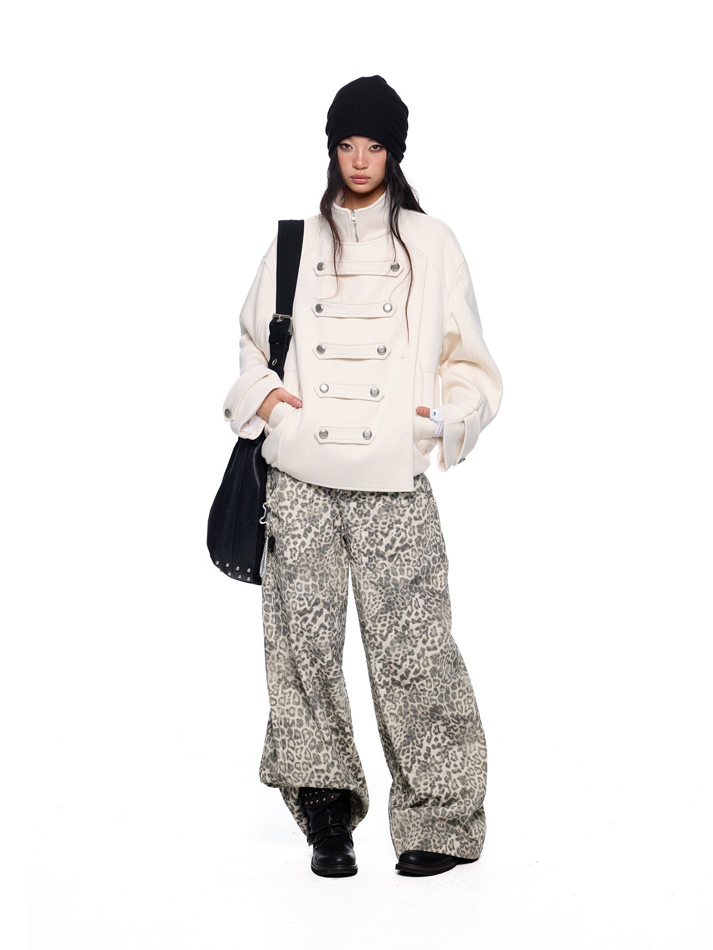 Short Double-Faced Wool Coat EZK0094