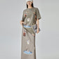 Swimmer Print Short-Sleeve T-Shirt / Long Skirt FER0286