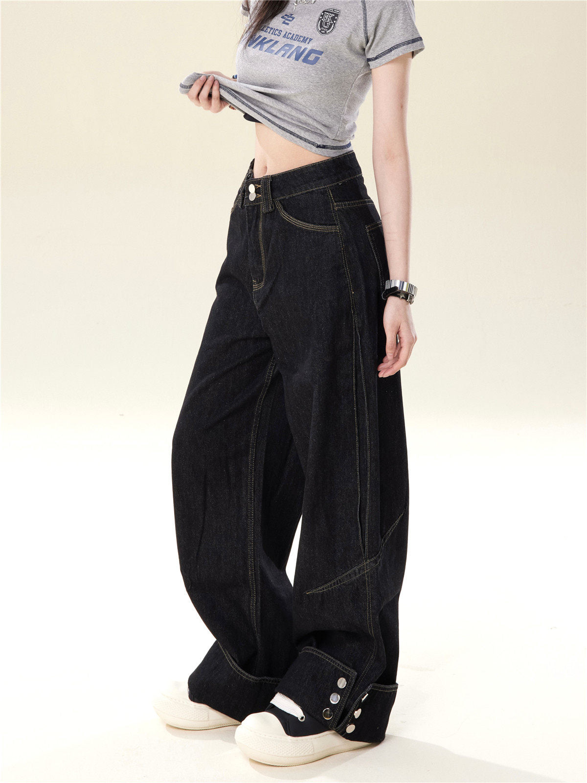 Loose Straight High-Waist Jeans ONP0005