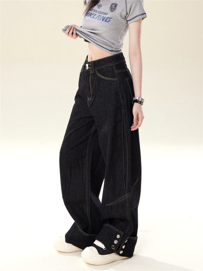Loose Straight High-Waist Jeans ONP0005