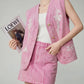Pink Heavy Industry Embroidered Vest / Half Skirt FER0170