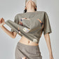 Swimmer Print Short-Sleeve T-Shirt / Long Skirt FER0286