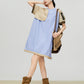 Mixed Material Docking Balloon Dress FER0357