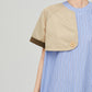 Mixed Material Docking Balloon Dress FER0357