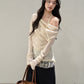 Lace Off Shoulder Knit Tops WDB0020