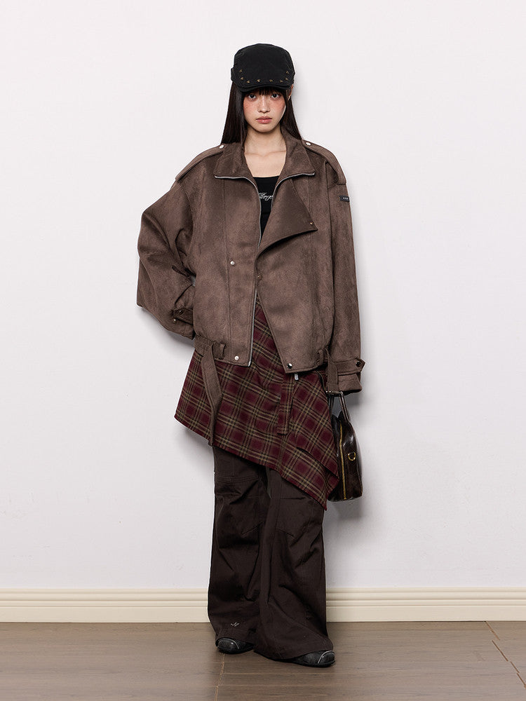 Faux Suede Jacket EZK0101