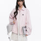 Pink Casual Polo Collar Jacket KIP0001