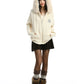 Fur Hood Cable Knit Top BGS0034