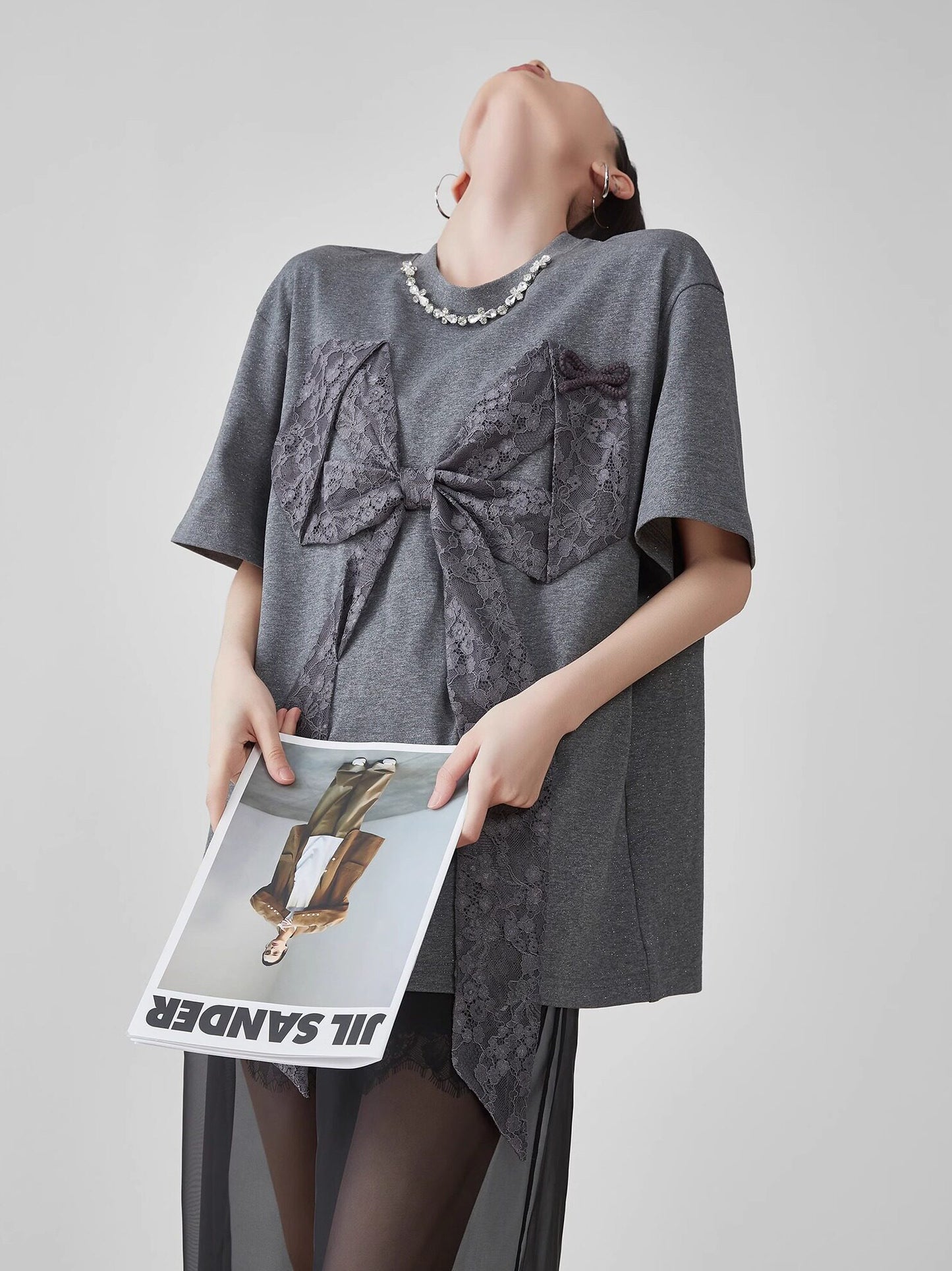 Race Ribbon Oversize T-shirt FER0152