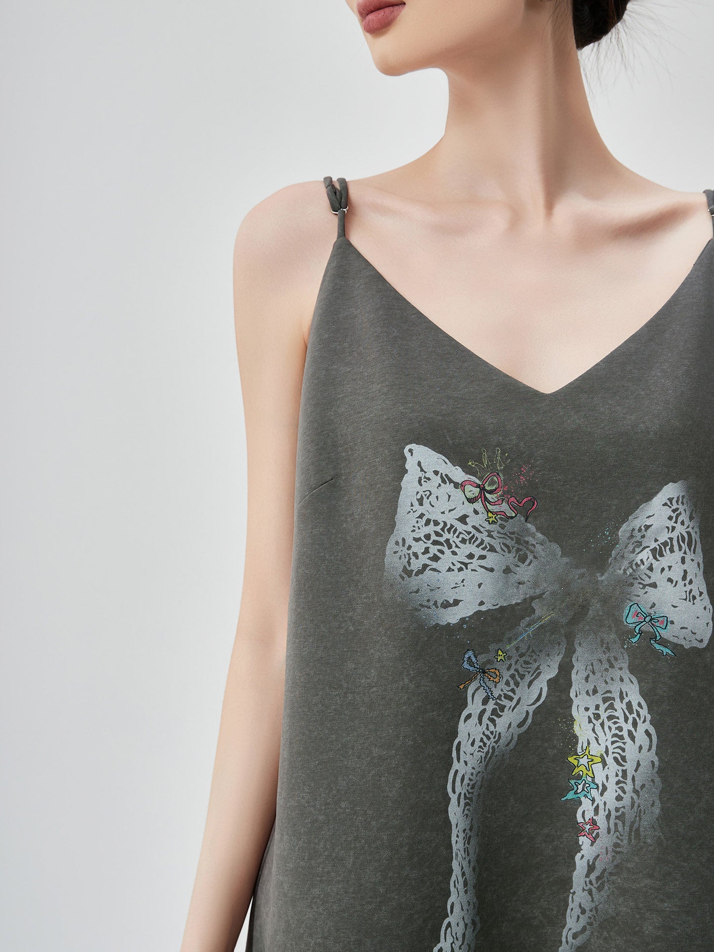 Lace Spliced Camisole Dress FER0074