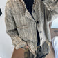 Round-Neck Tweed Jacket DAZ0005