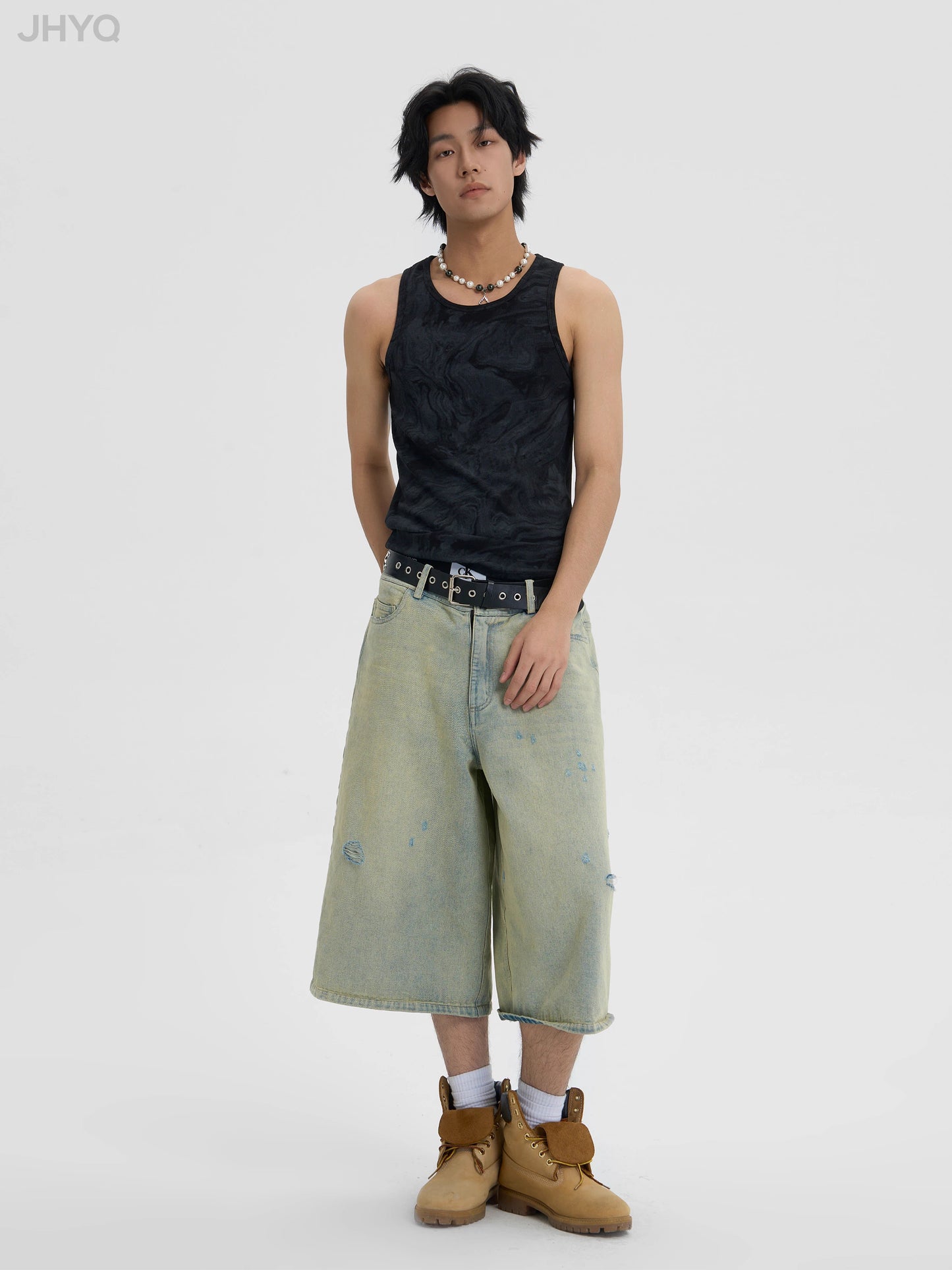 Vintage Wide Short Denim Pants JHQ0005