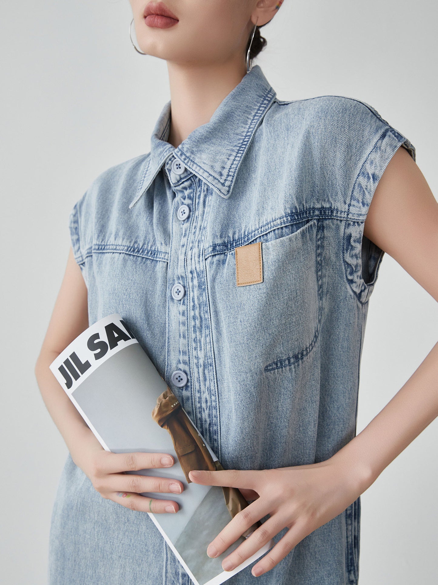 Retro Blue Denim Dress FER0108