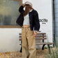 Straight Loose Button Work Pants CYE0019