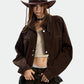 Retro Stand Collar Short Jacket ZTS0019