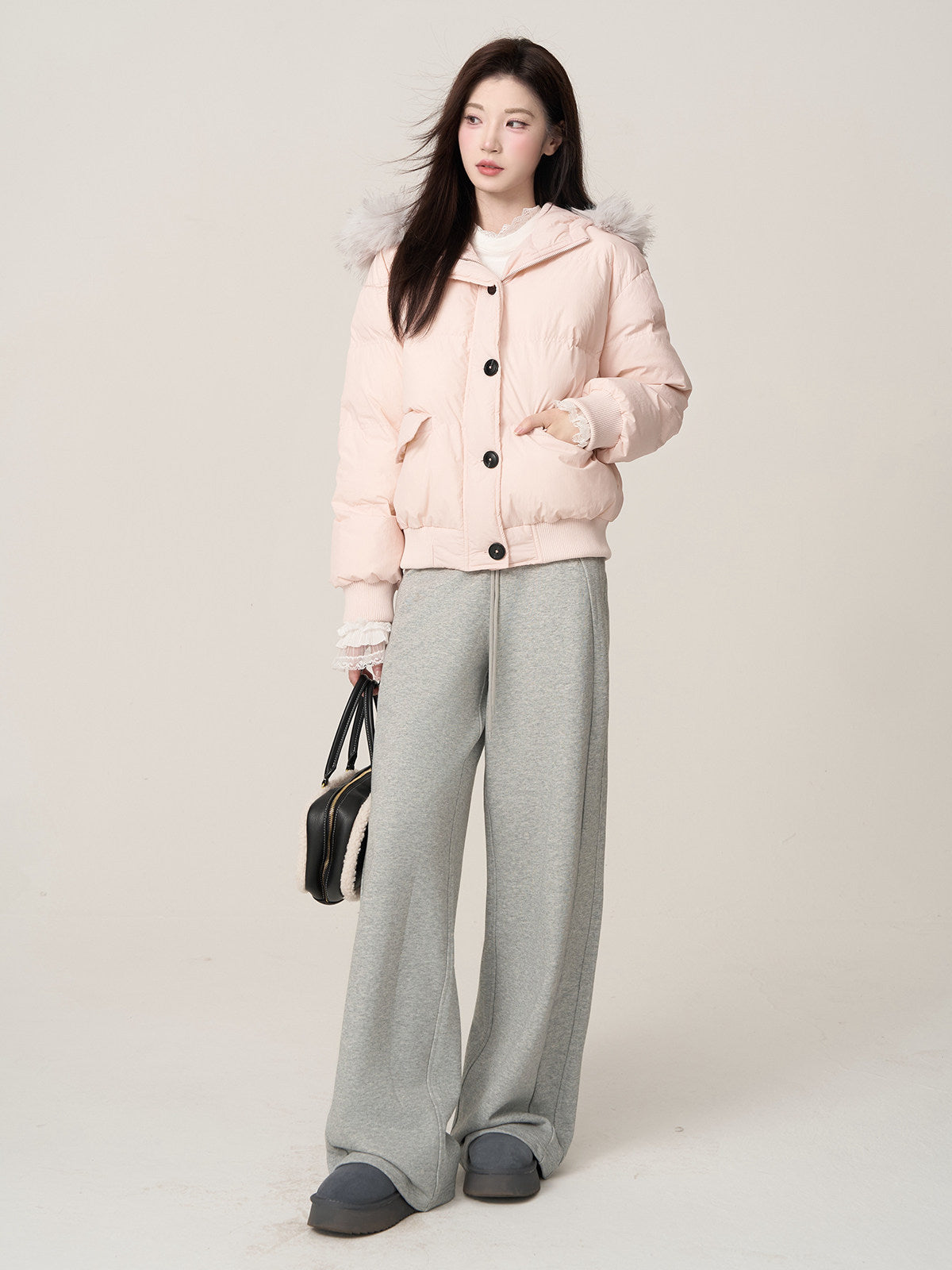 Fur Collar Puffed Jacket WDB0010