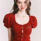 French Retro Short Sleeve Knit GOU0105