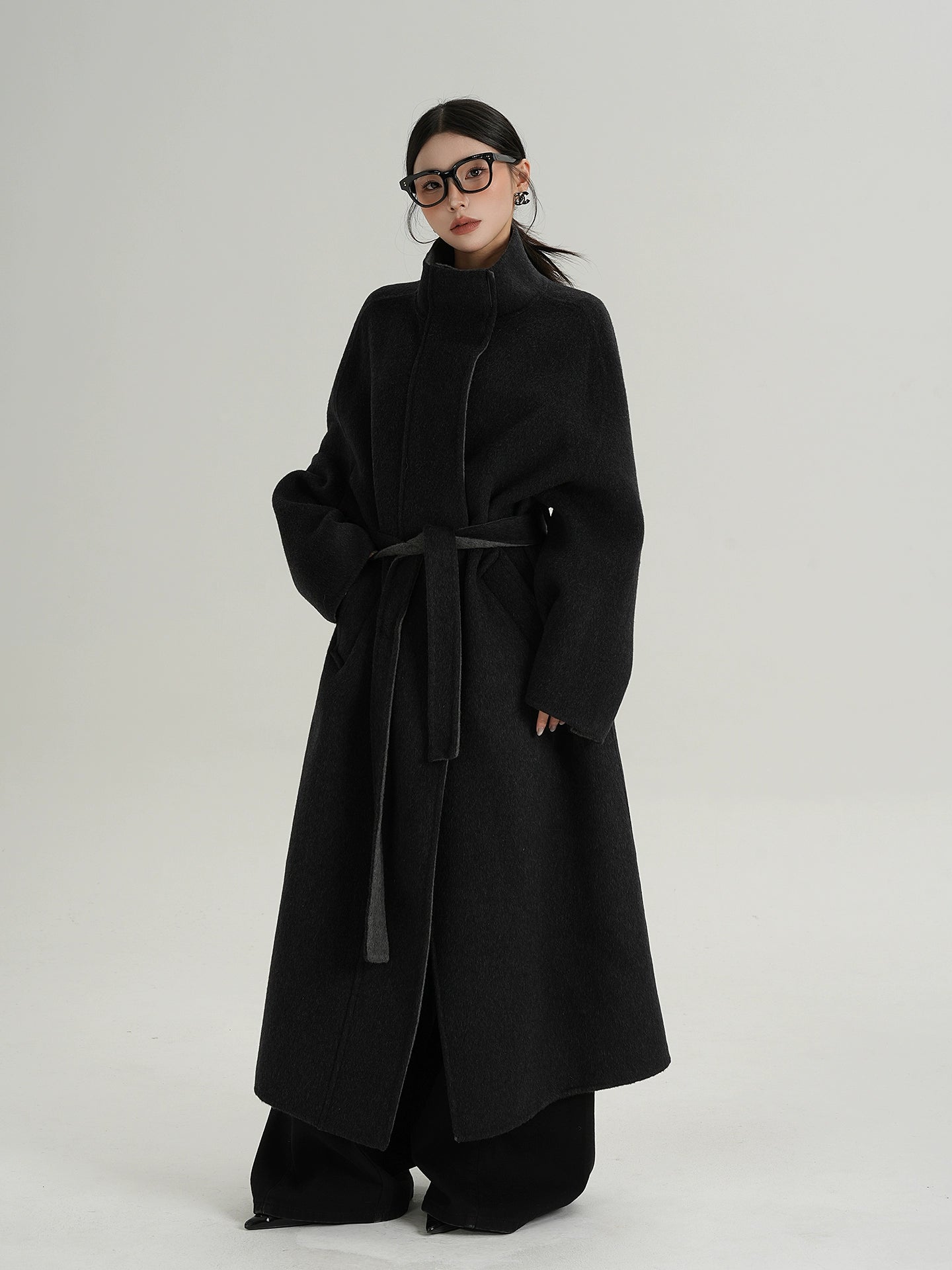 Stand Collar Long Coat SRS0382