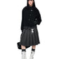 Plaid Patchwork Pleated Skirt EZK0095