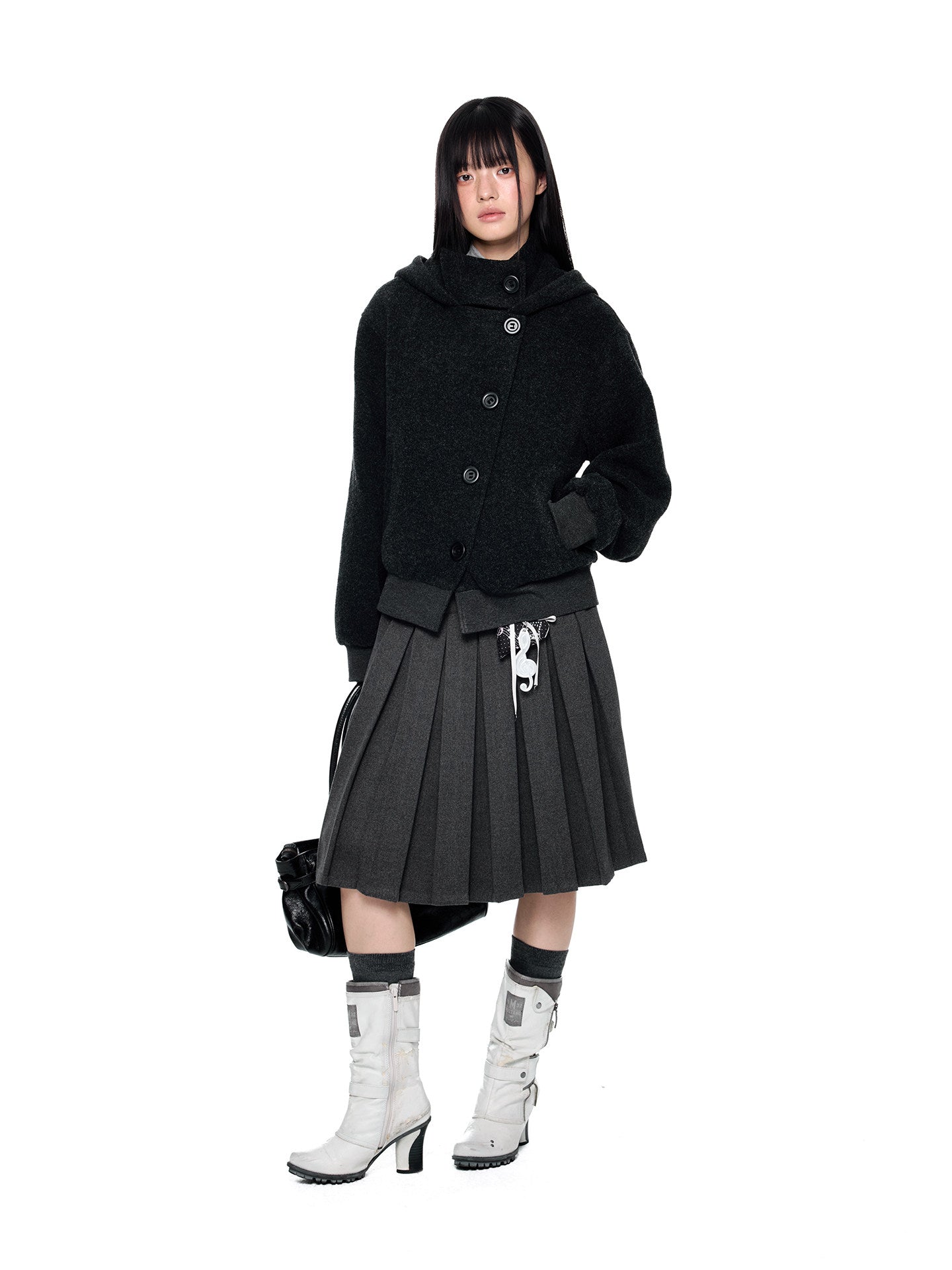 Plaid Patchwork Pleated Skirt EZK0095