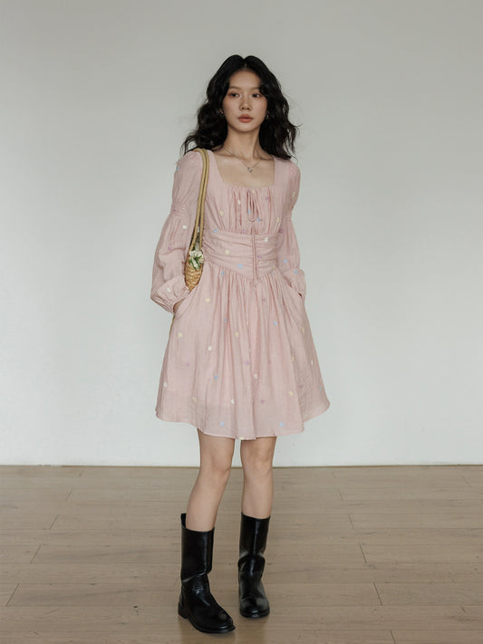Small Floral Embroidery Dress VAS0154