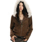 Fur Hood Suede Jacket BGS0025